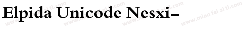 Elpida Unicode Nesxi字体转换